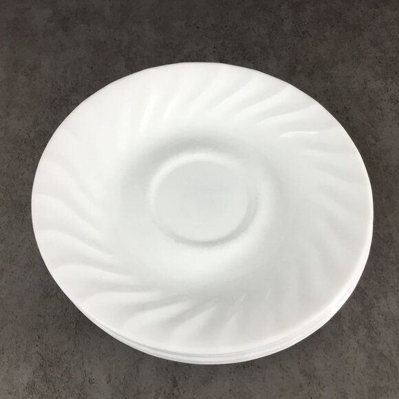 Corelle By Corning Enhancements 6¼" White Swirl Saucers Set Of 6 - Picture 3 of 9